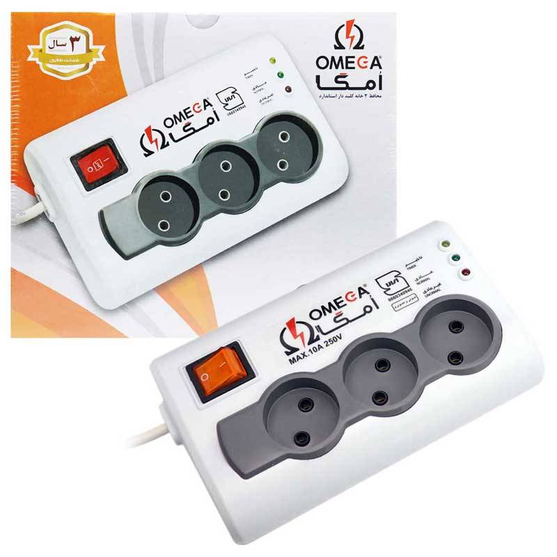 چند راهی برق و محافظ امگا مدل P3000